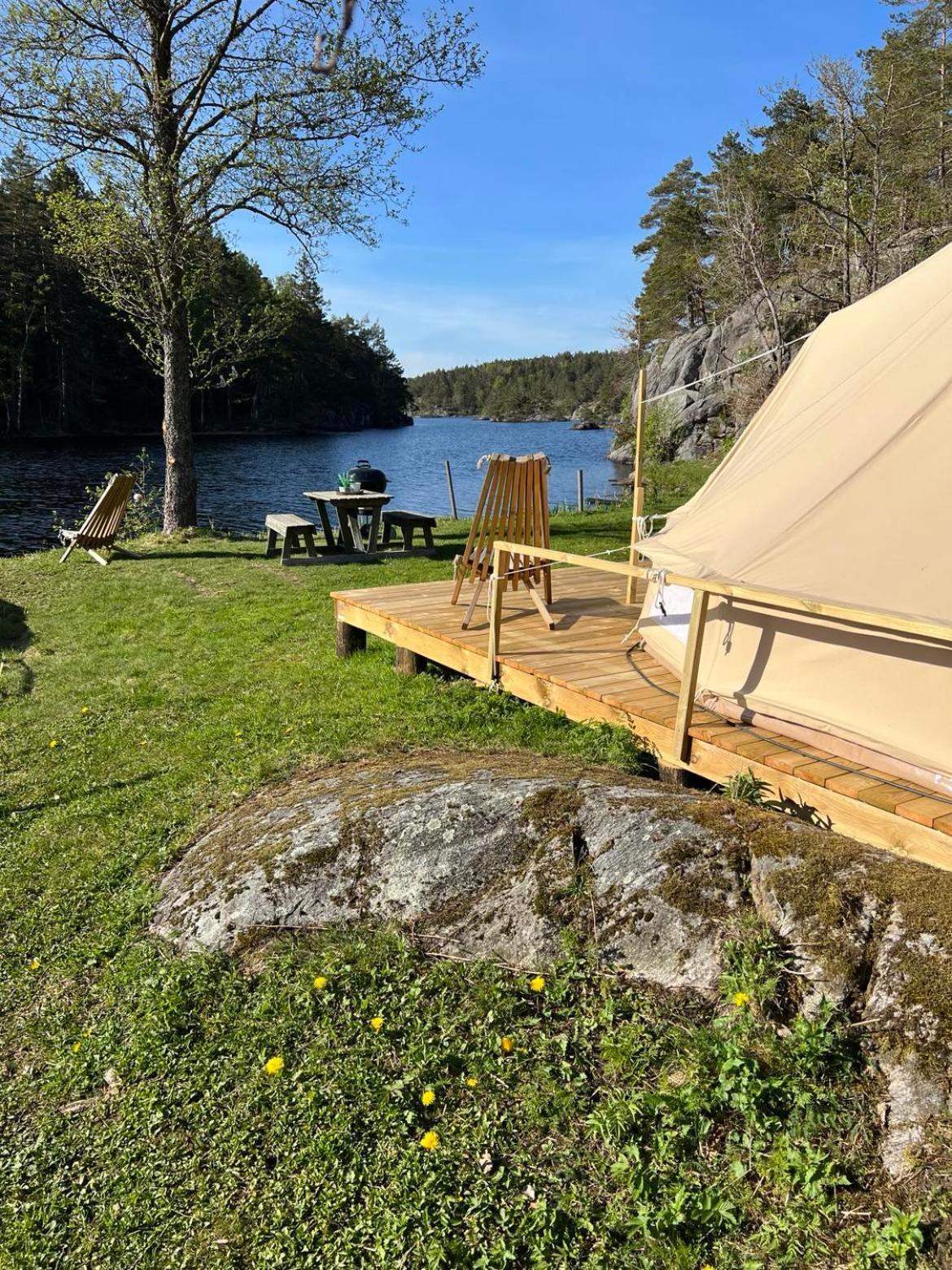 Hommen Gard Glamping Hotel Risør Exterior foto